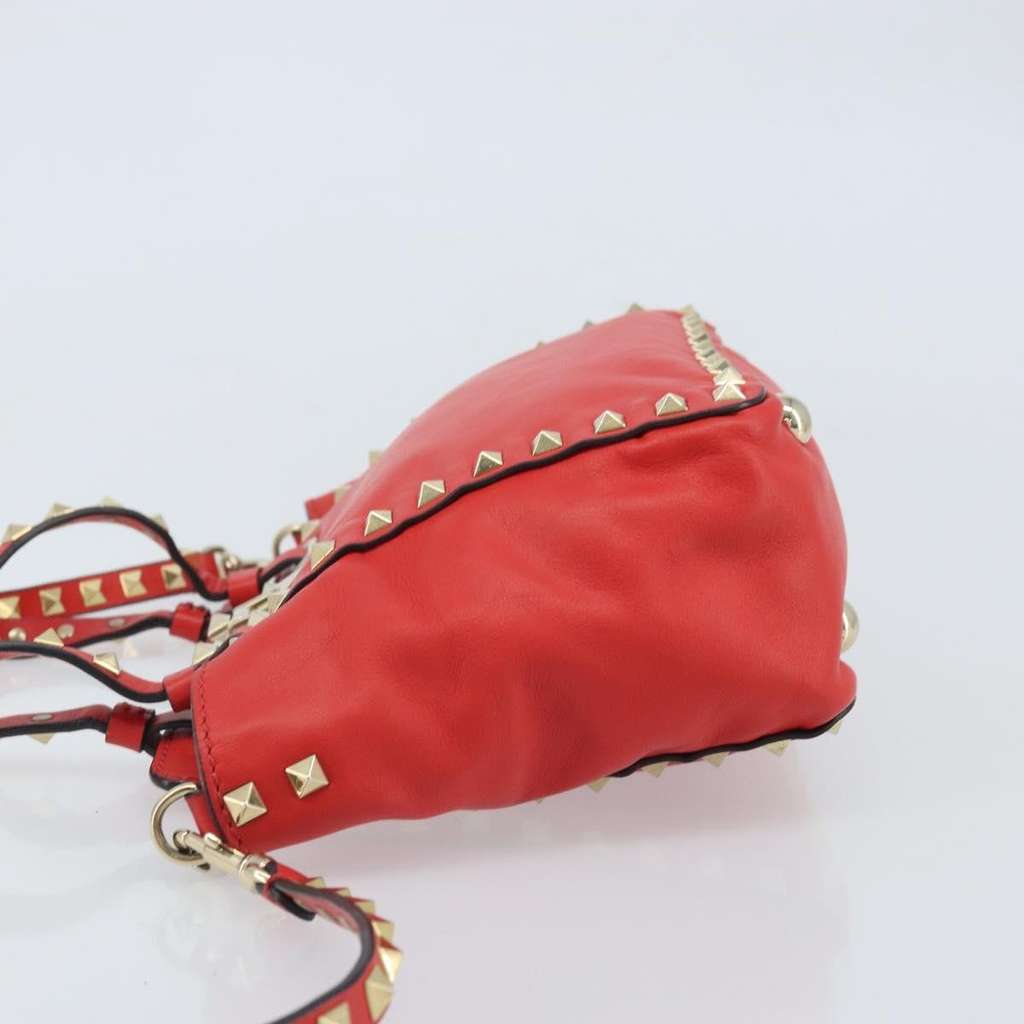 Valentino Garavani Rockstud Tote Red Leather Good condition - Model View