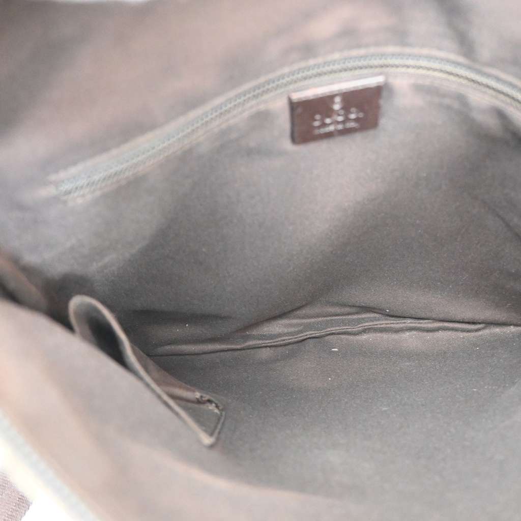 Gucci Zip Messenger Bag Brown Canvas Good condition - Box View