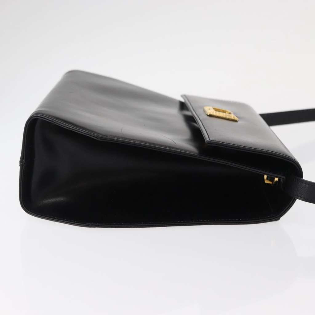 Salvatore Ferragamo Gancini Shoulder Bag Black Leather Good condition - Inside View