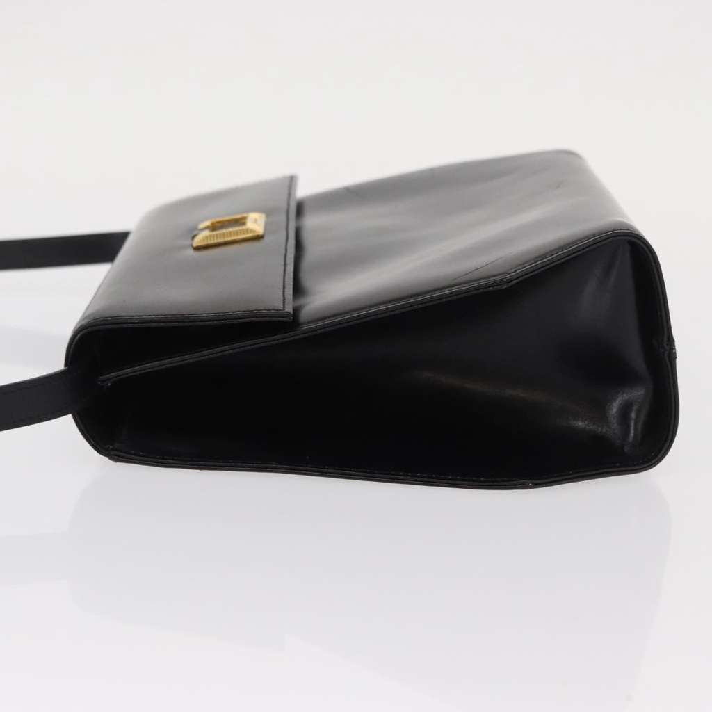 Salvatore Ferragamo Gancini Shoulder Bag Black Leather Good condition - Model View