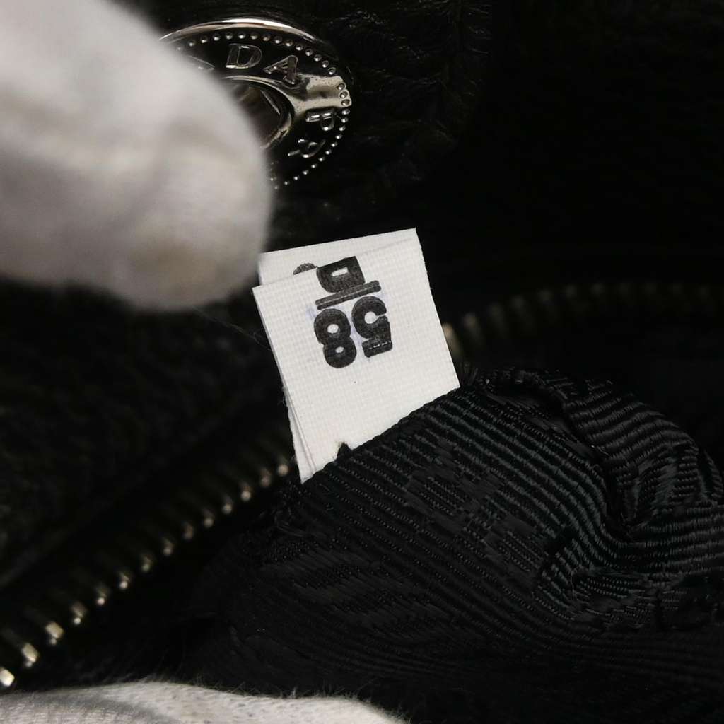 Prada Front Pocket Wing Convertible Tote Black Leather Good condition - Box View