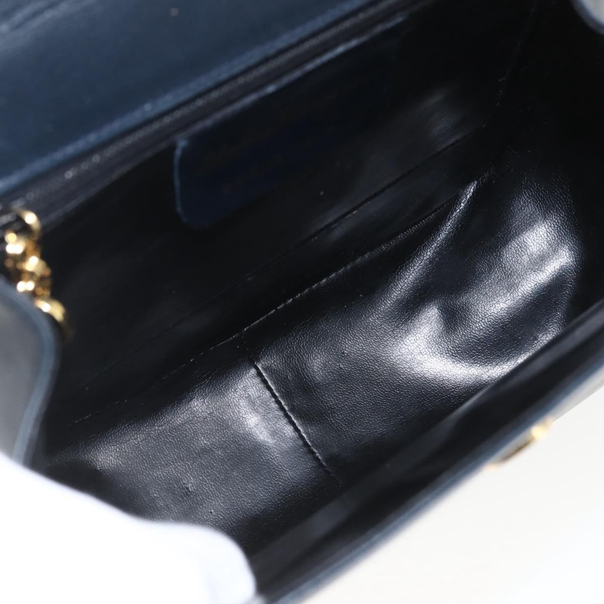 Salvatore Ferragamo Gancini Chain Shoulder bag Navy Leather Fair condition - Box View