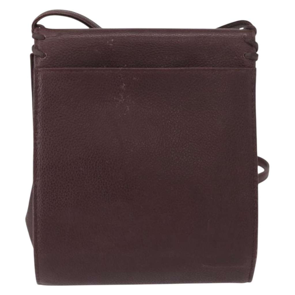 Saint Laurent Vintage Shoulder Bag Purple Leather Good condition - Back View