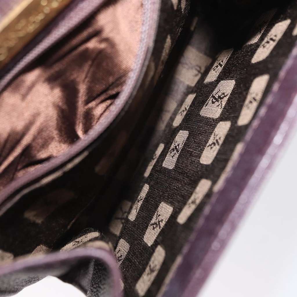 Saint Laurent Vintage Shoulder Bag Purple Leather Good condition - Box View