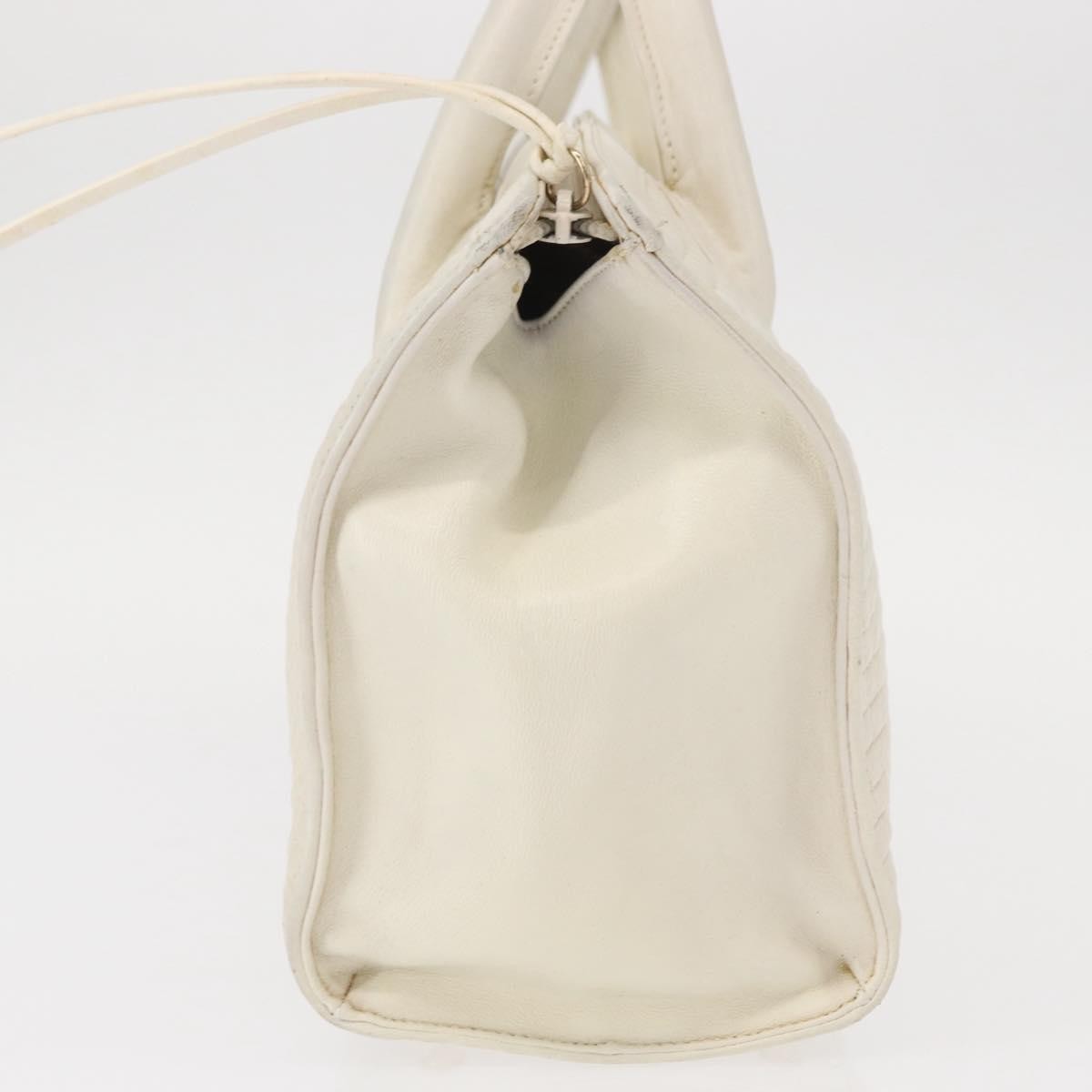 Bally Vintage Handbag White Leather Good condition - Model View