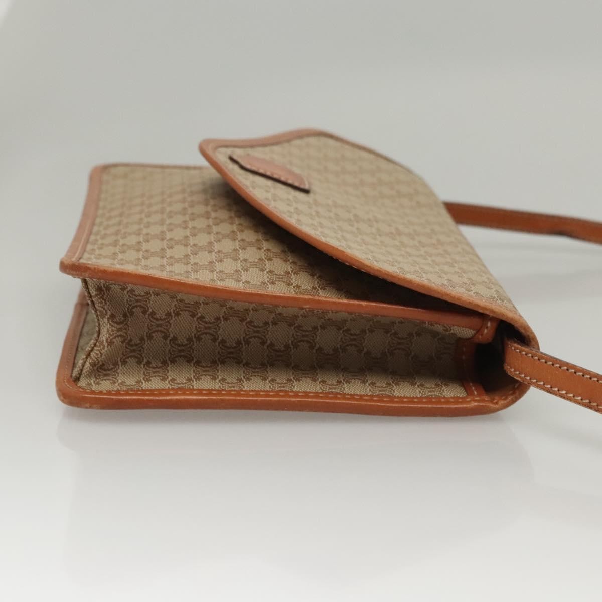 Celine Vintage Macadam Shoulder Bag Beige Canvas Good condition - Inside View