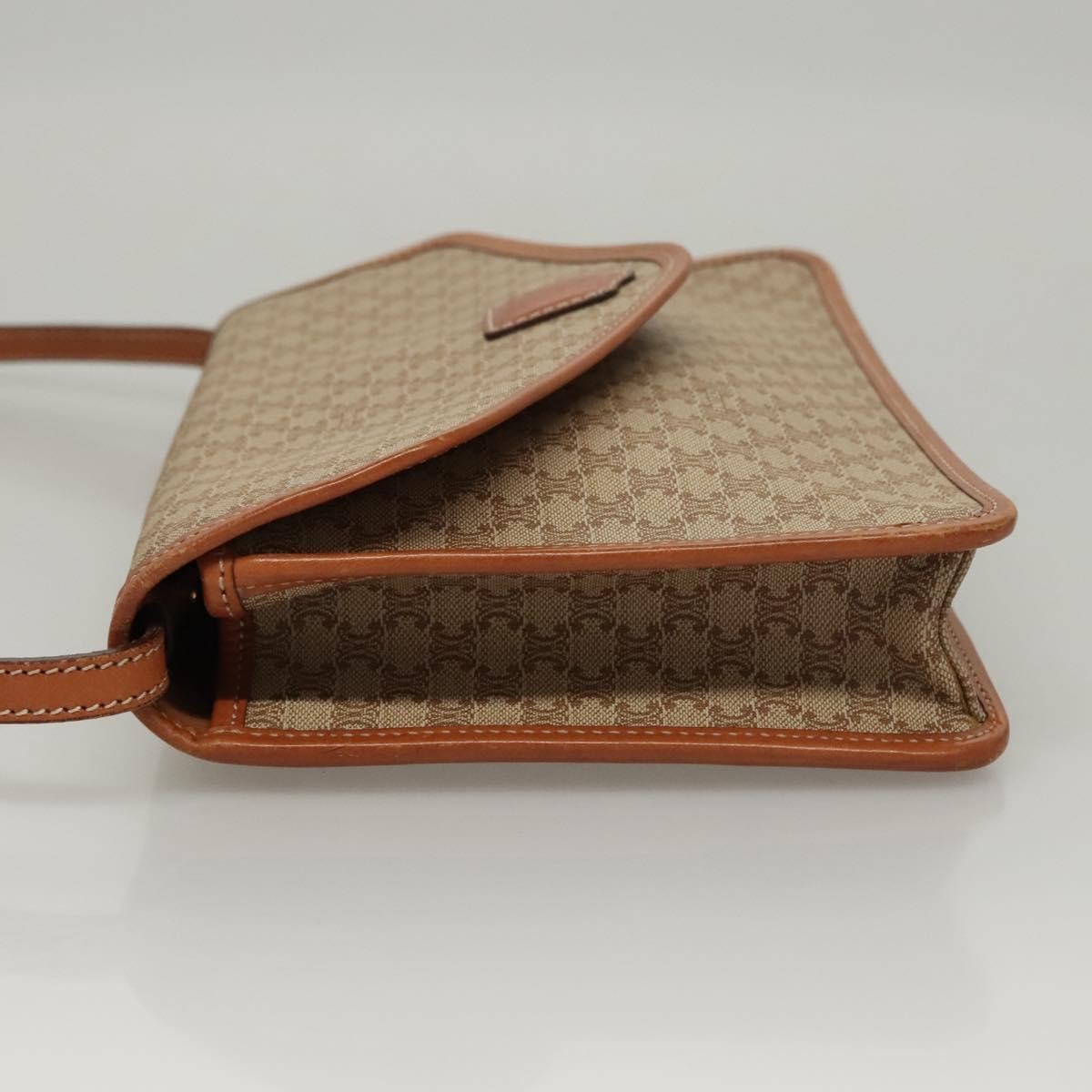 Celine Vintage Macadam Shoulder Bag Beige Canvas Good condition - Model View