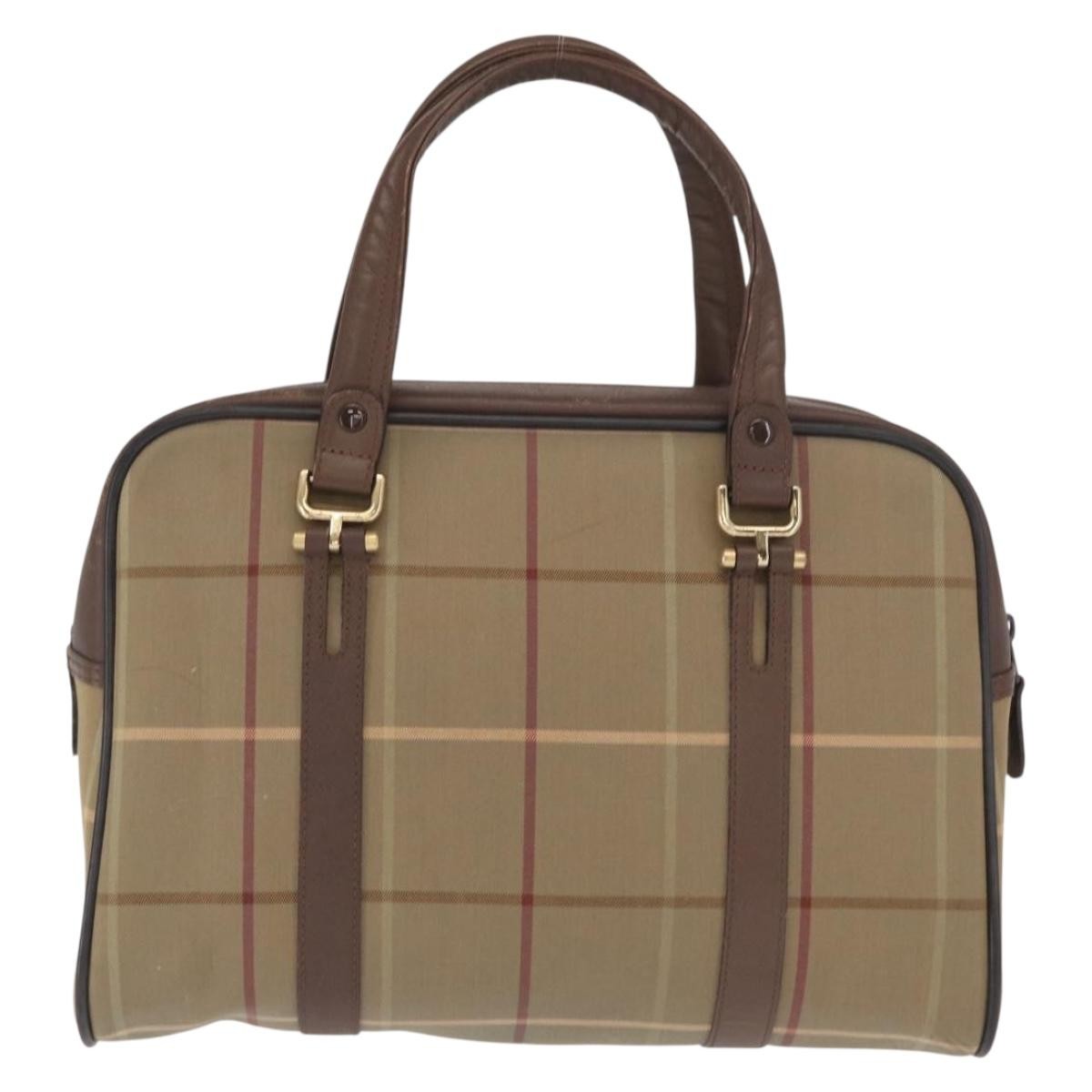 Burberry Nova Handbag Khaki Canvas Fair condition - Back View