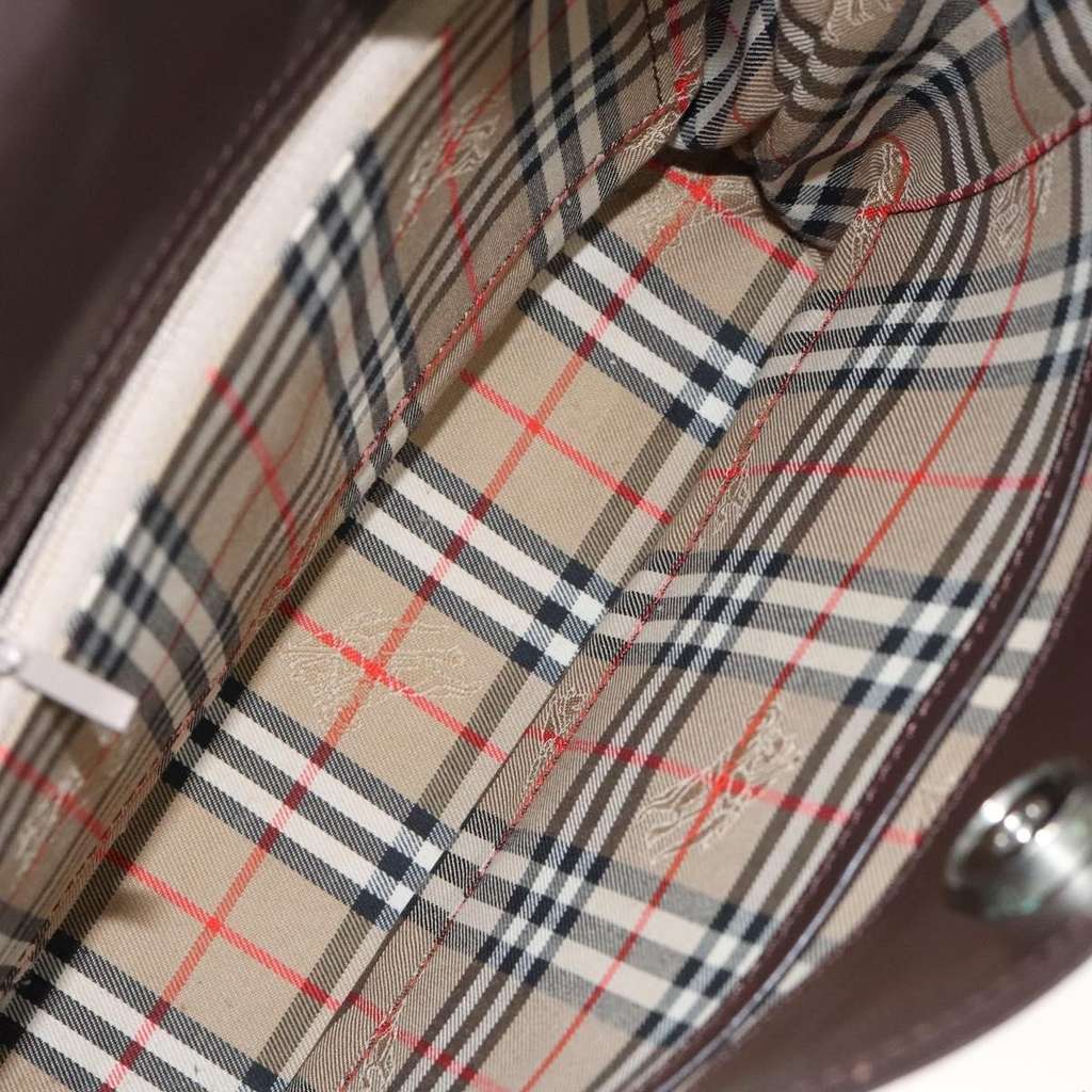 Burberry Nova Handbag Brown Leather Good condition - Box View