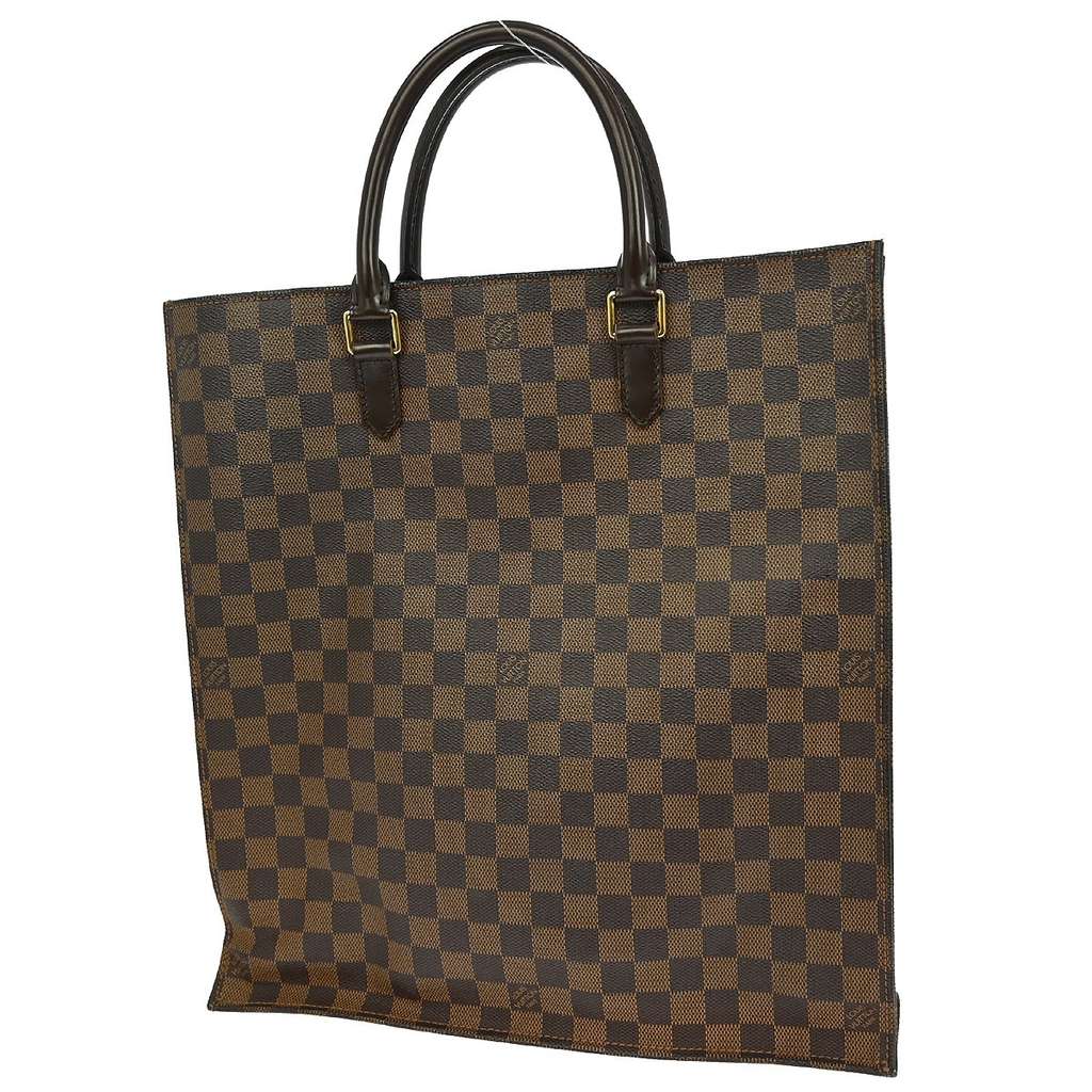 Louis Vuitton Sac Plat Bag Brown Canvas Good condition - Back View