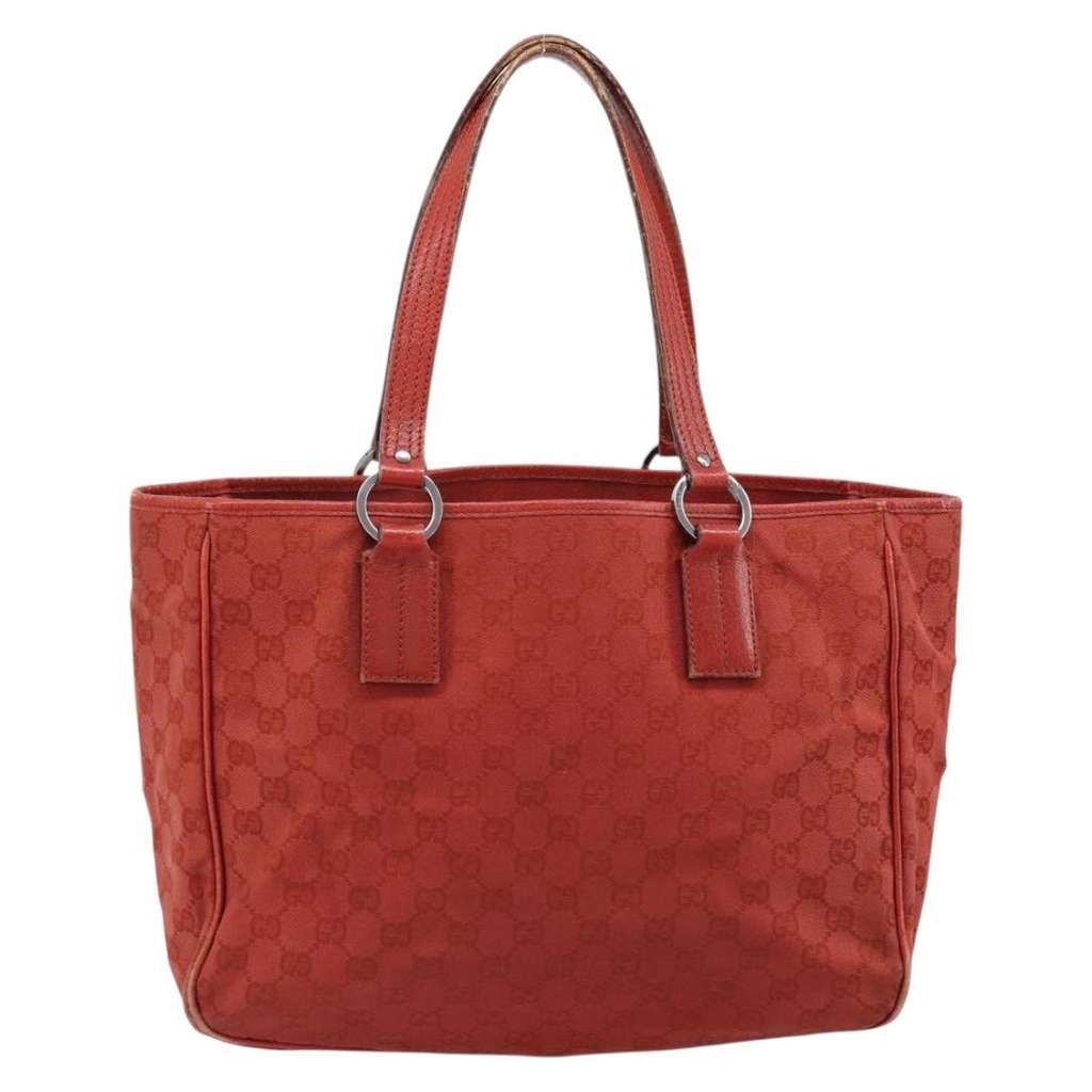 Gucci Vintage Open Tote Red Canvas Fair condition - Back View