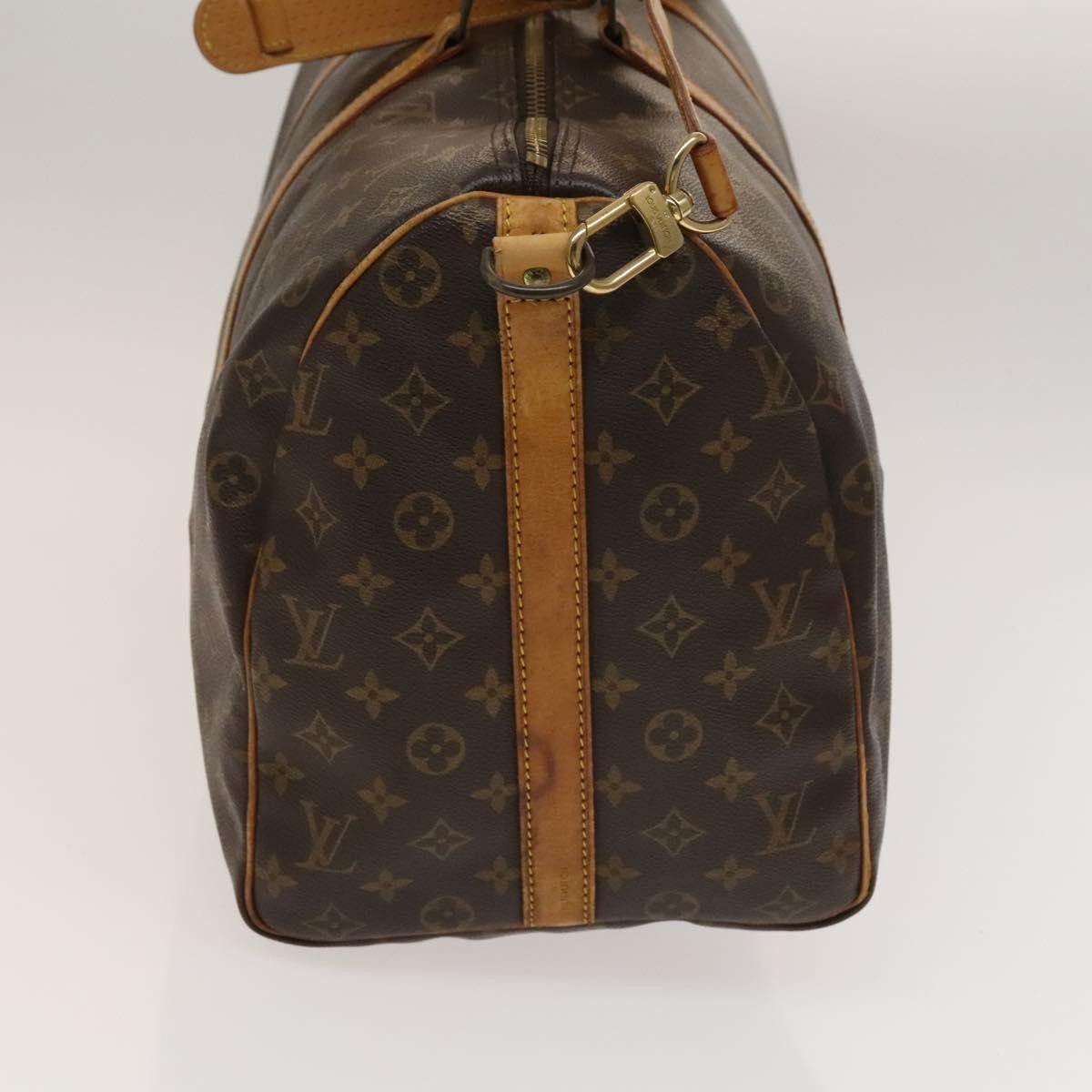 Louis Vuitton Keepall Bandouliere Bag Brown Canvas Fair condition - Model View