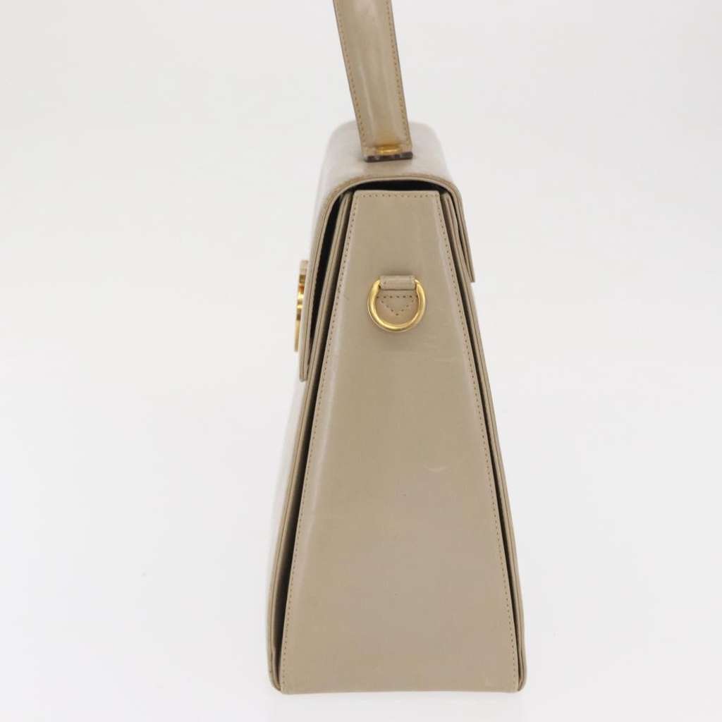 Salvatore Ferragamo Gancini Convertible Top Handle Bag Beige Leather Fair condition - Inside View