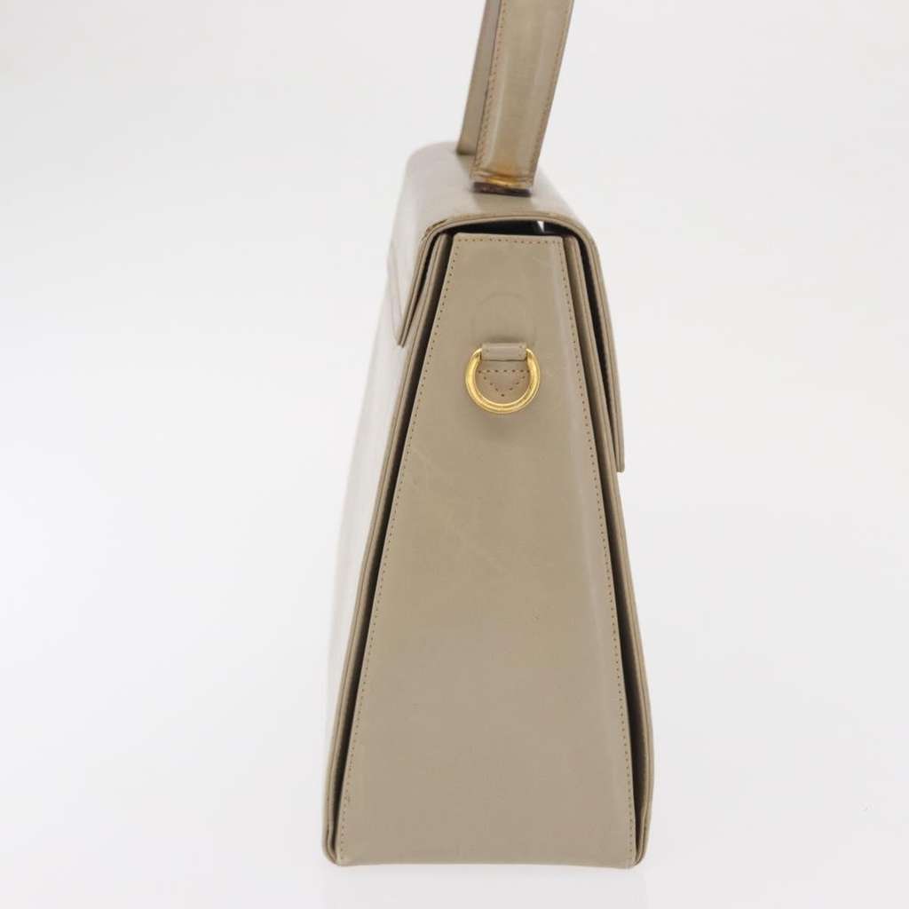 Salvatore Ferragamo Gancini Convertible Top Handle Bag Beige Leather Fair condition - Model View