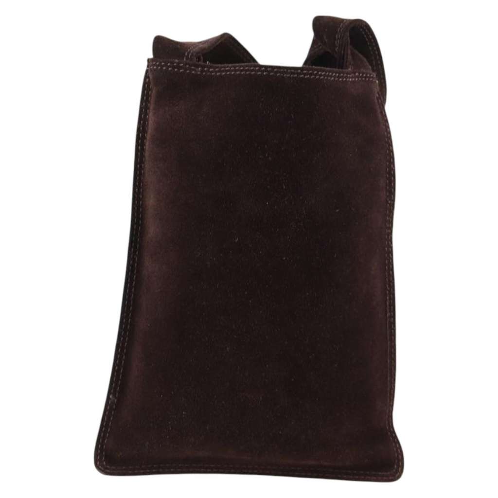 Chanel Vintage Shoulder Bag Brown Suede Good condition - Back View