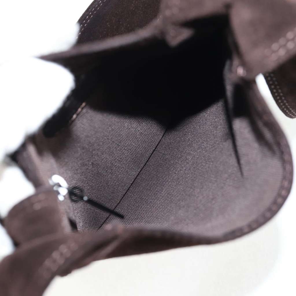 Chanel Vintage Shoulder Bag Brown Suede Good condition - Box View