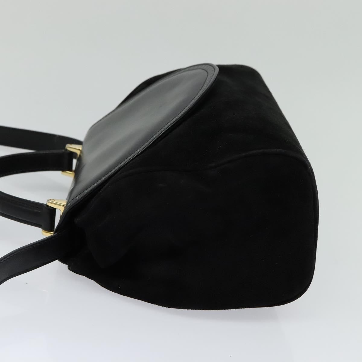 Salvatore Ferragamo Flap Handbag Black Leather Good condition - Inside View