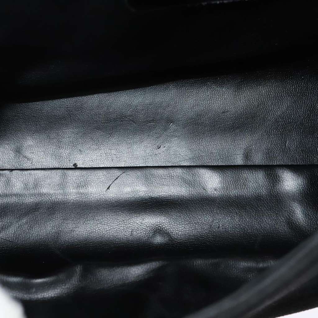 Salvatore Ferragamo Flap Handbag Black Leather Good condition - Box View