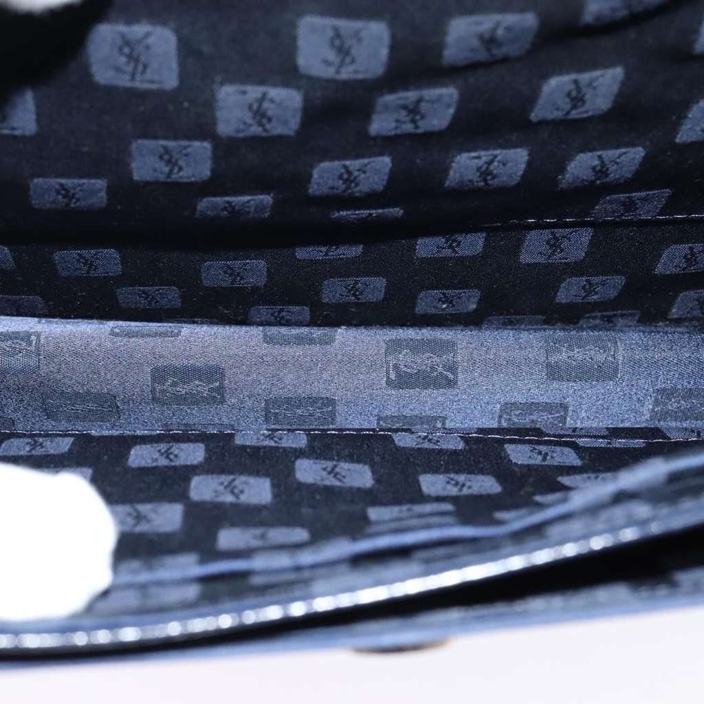 Saint Laurent Vintage Shoulder Bag Blue Leather Good condition - Box View