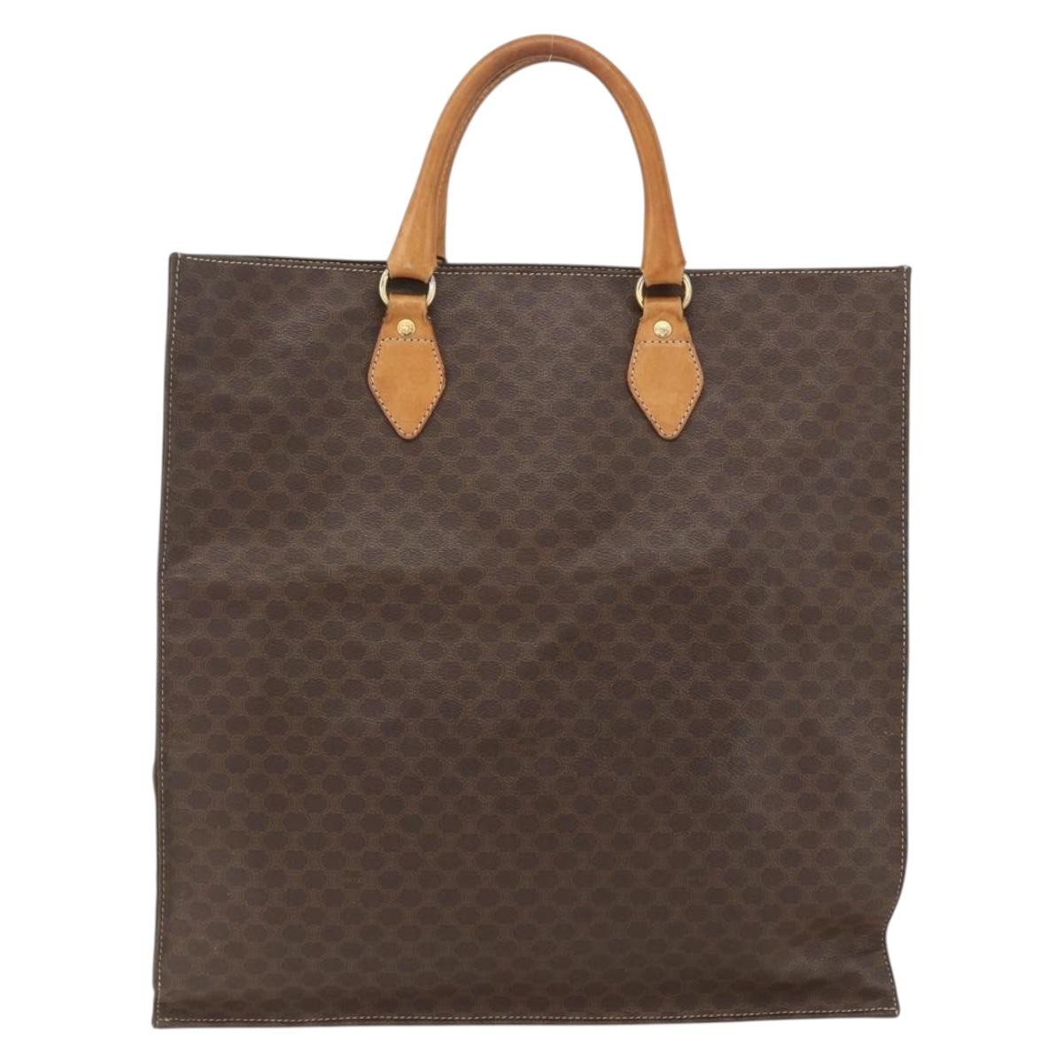 Celine Vintage Macadam Tote bag Brown Canvas Good condition - Back View