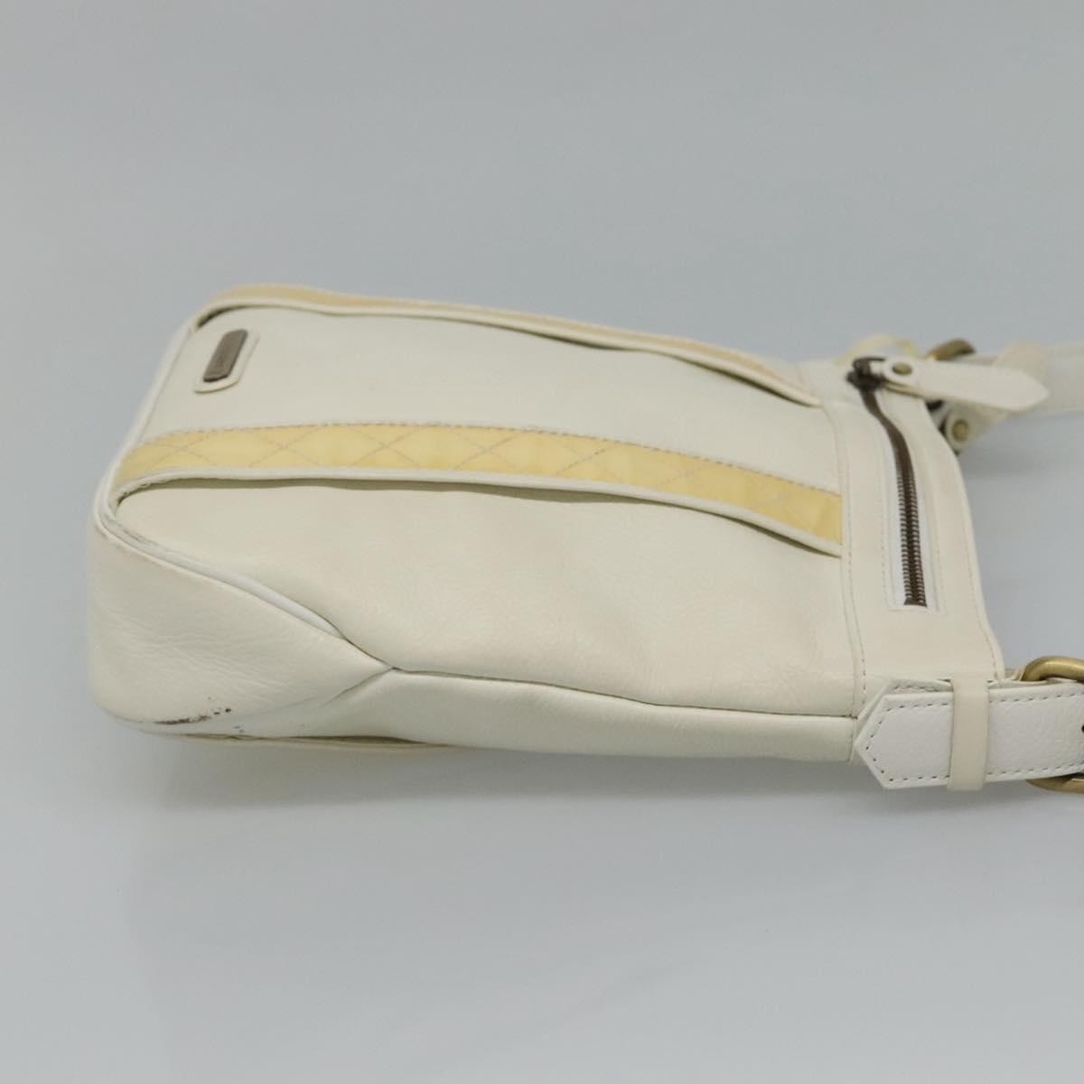 Burberry Vintage Shoulder Bag White Leather Good condition - Inside View