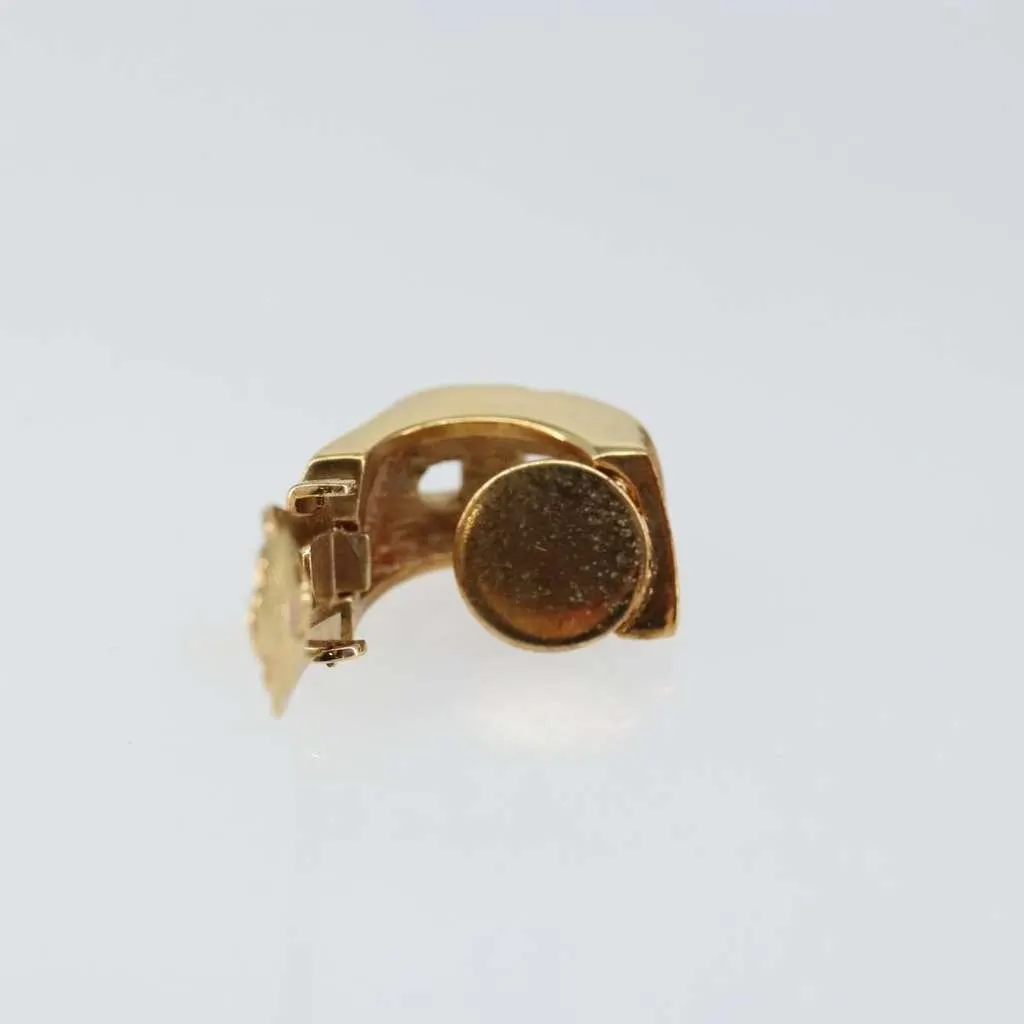 Dior Vintage CD Clip-On Earrings Gold Metal Good - Box View