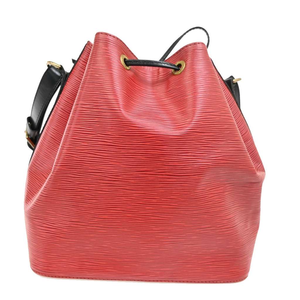 Louis Vuitton Bicolor Petit Noe Handbag Red Leather Good condition - Back View