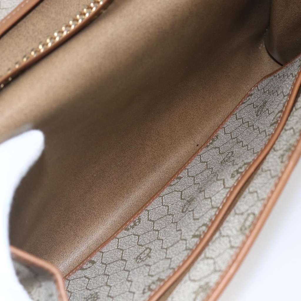 Christian Dior Vintage Honeycomb chain Beige Canvas Good condition - Box View