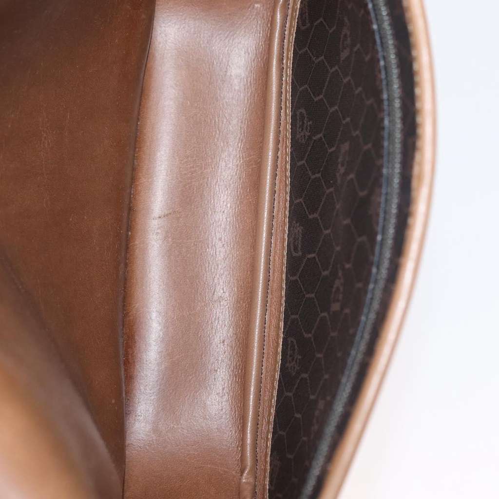 Christian Dior Vintage Honeycomb Flap Crossbody Bag Black Canvas Fair condition - Box View