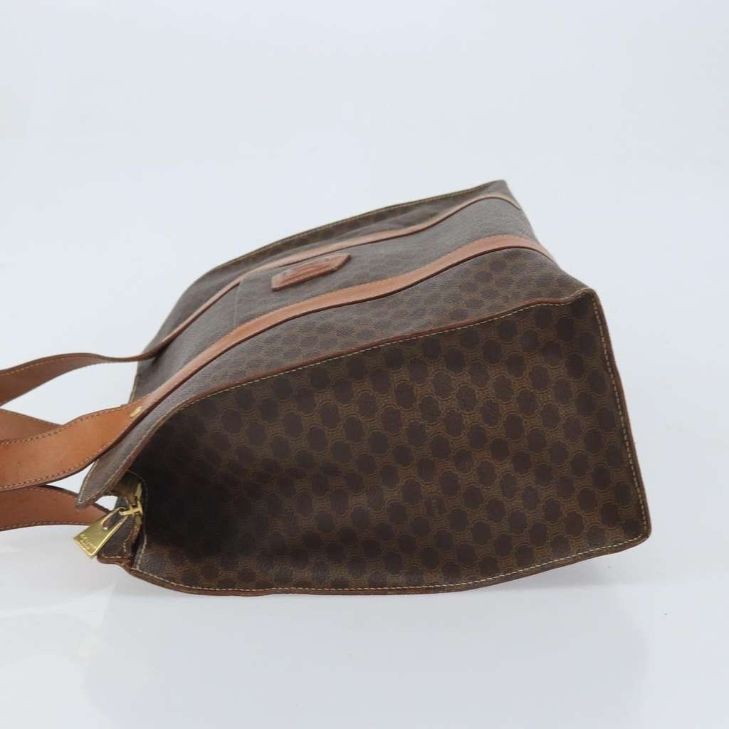 Celine Vintage Macadam Handbag Brown Canvas Fair condition - Model View