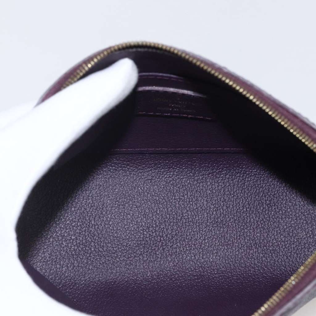 Louis Vuitton Cosmetic Pouch Burgundy Leather Good condition - Box View