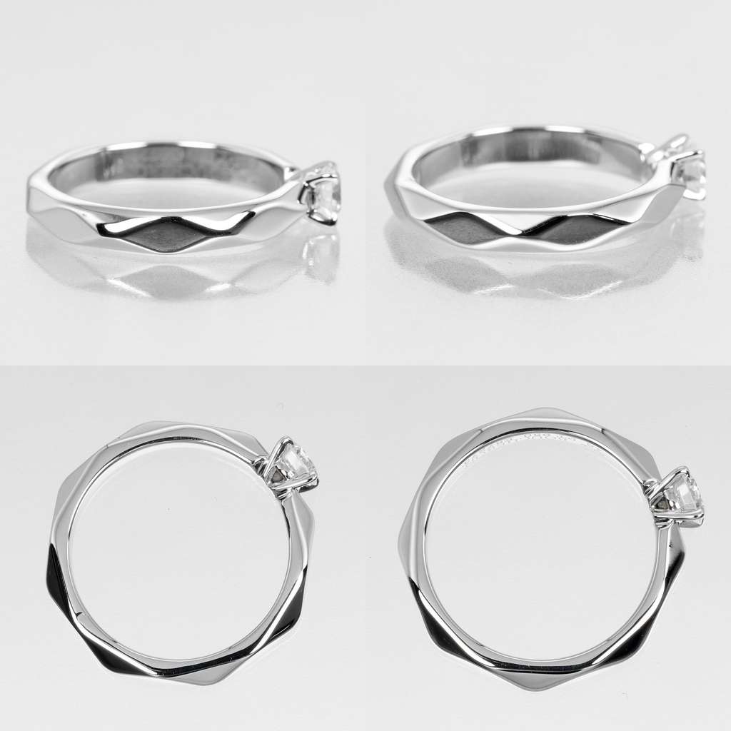 Boucheron Solitaire à facette Silver Platinum Very good condition - Inside View