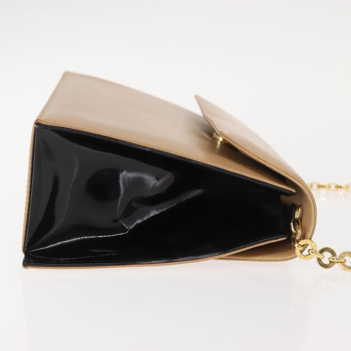 Salvatore Ferragamo Chain Flap Shoulder Bag Beige Leather Good condition - Inside View