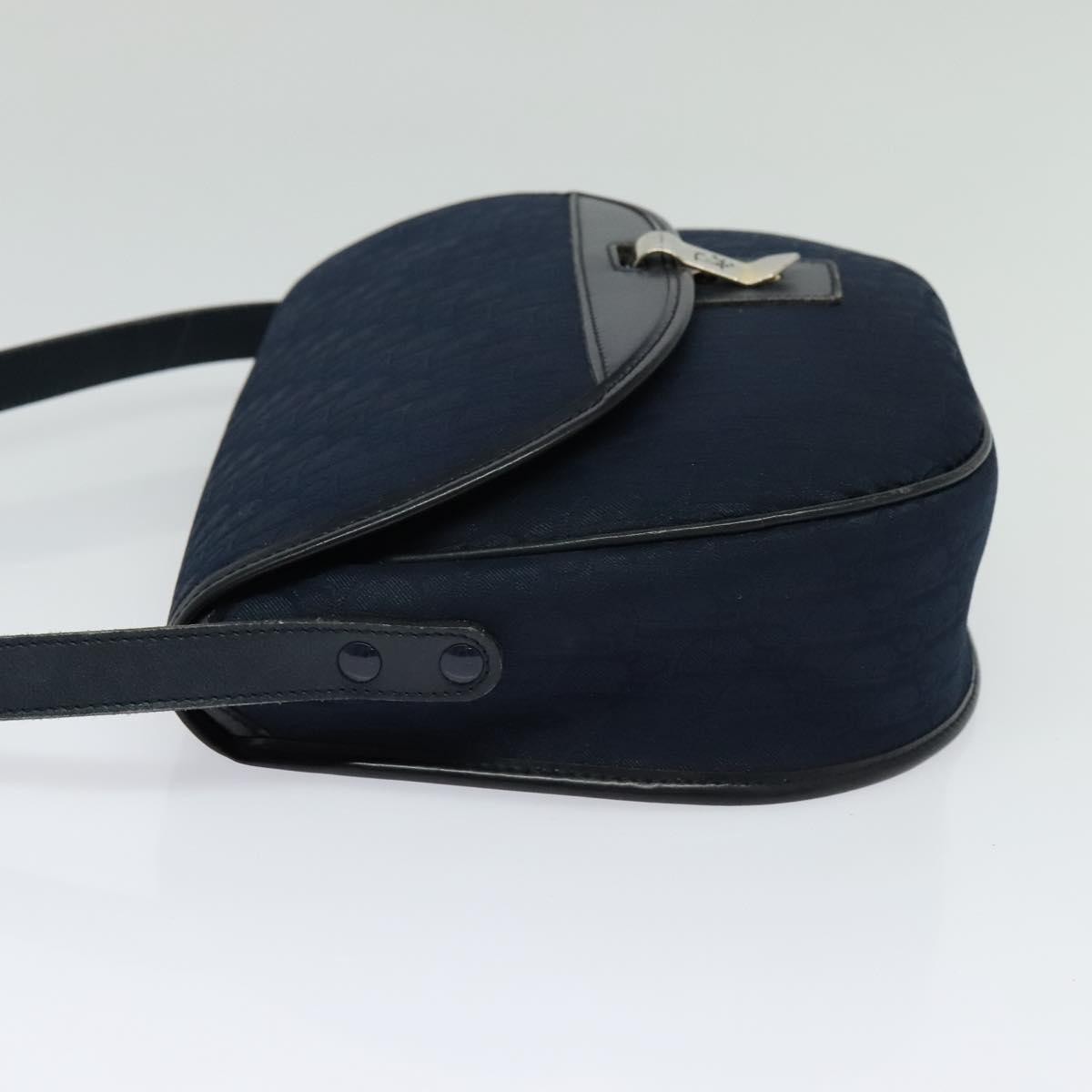 Christian Dior Vintage Trotter Shoulder Bag Navy Canvas Good condition - Inside View
