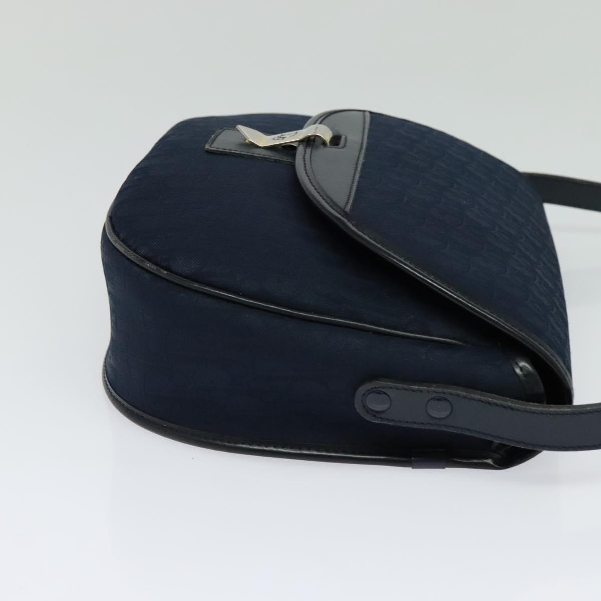Christian Dior Vintage Trotter Shoulder Bag Navy Canvas Good condition - Model View