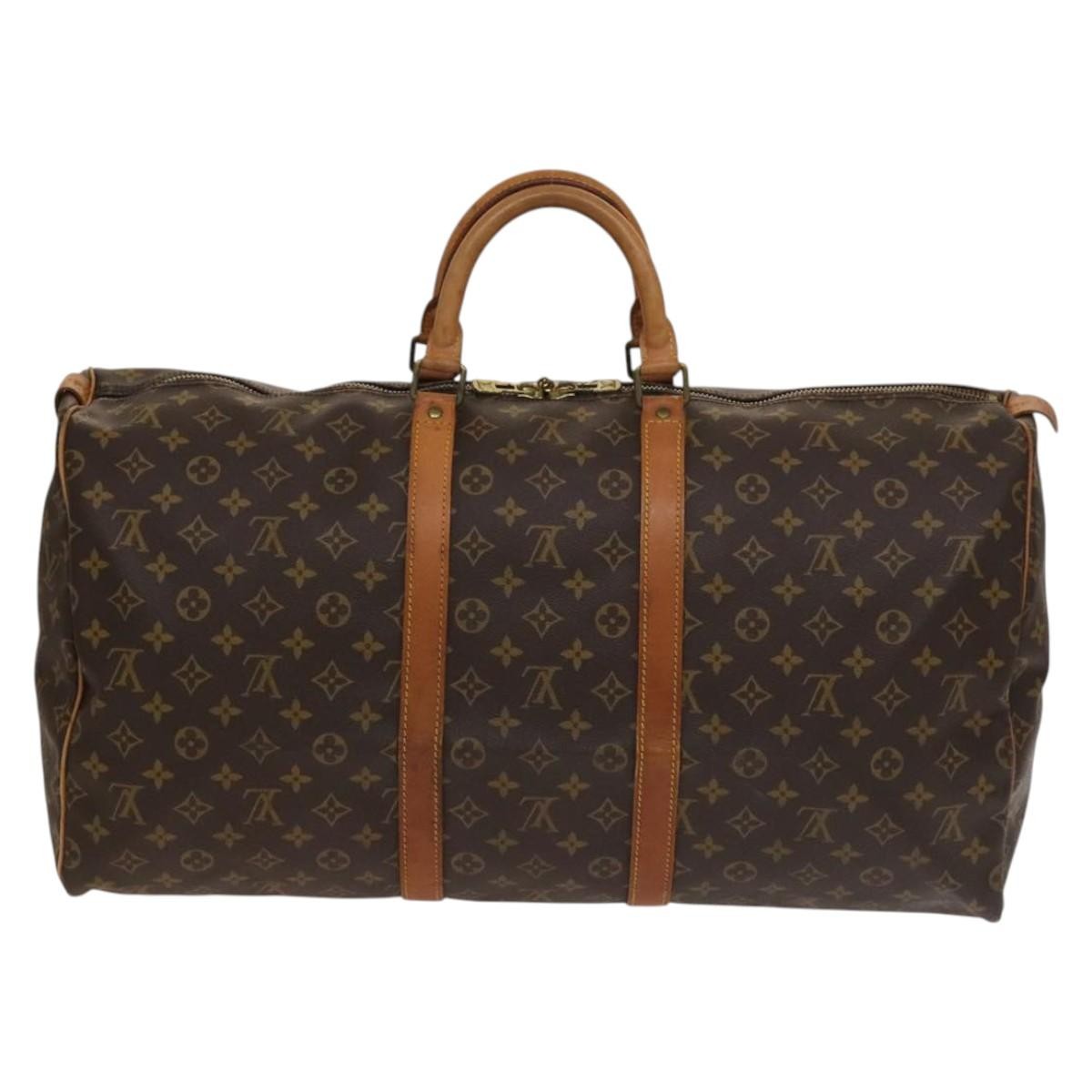 Louis Vuitton Keepall Bag Brown Canvas Good condition - Back View