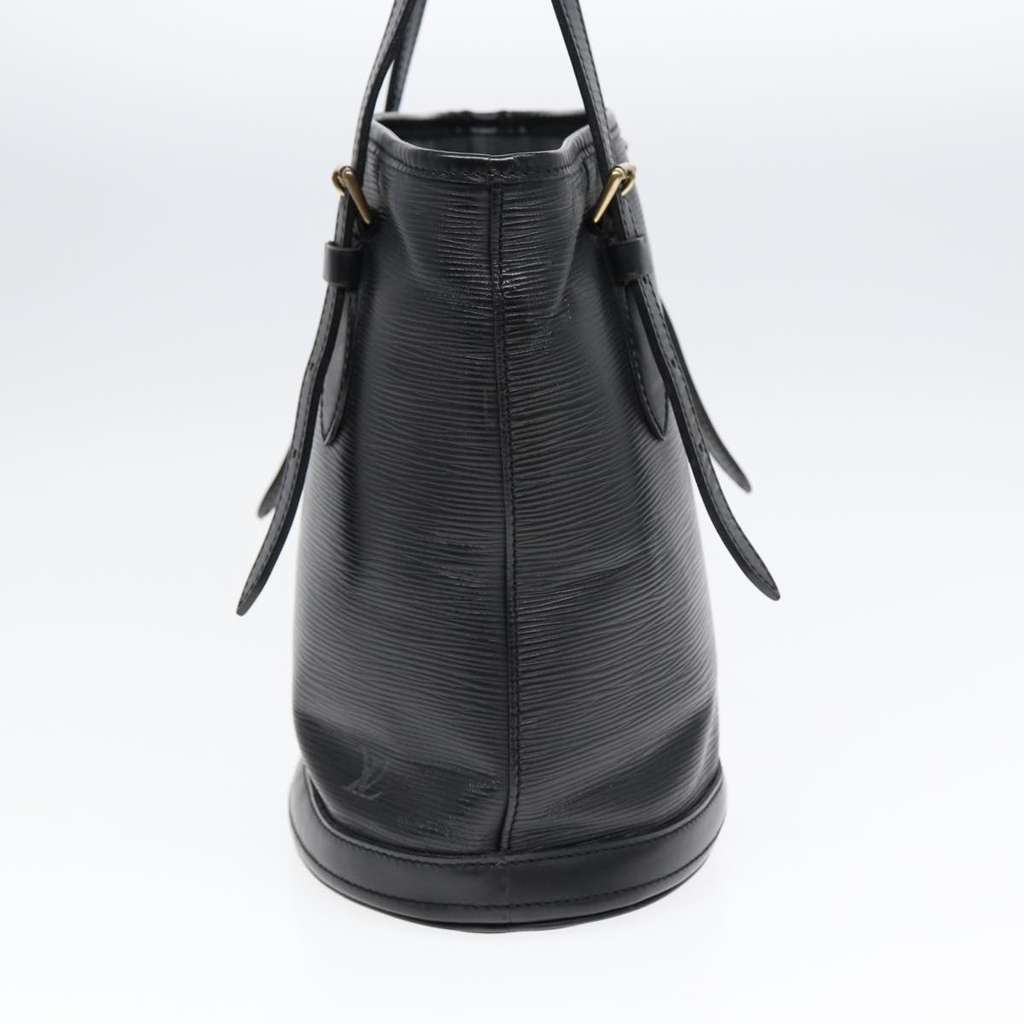 Louis Vuitton Petit Bucket Bag Black Leather Good condition - Model View
