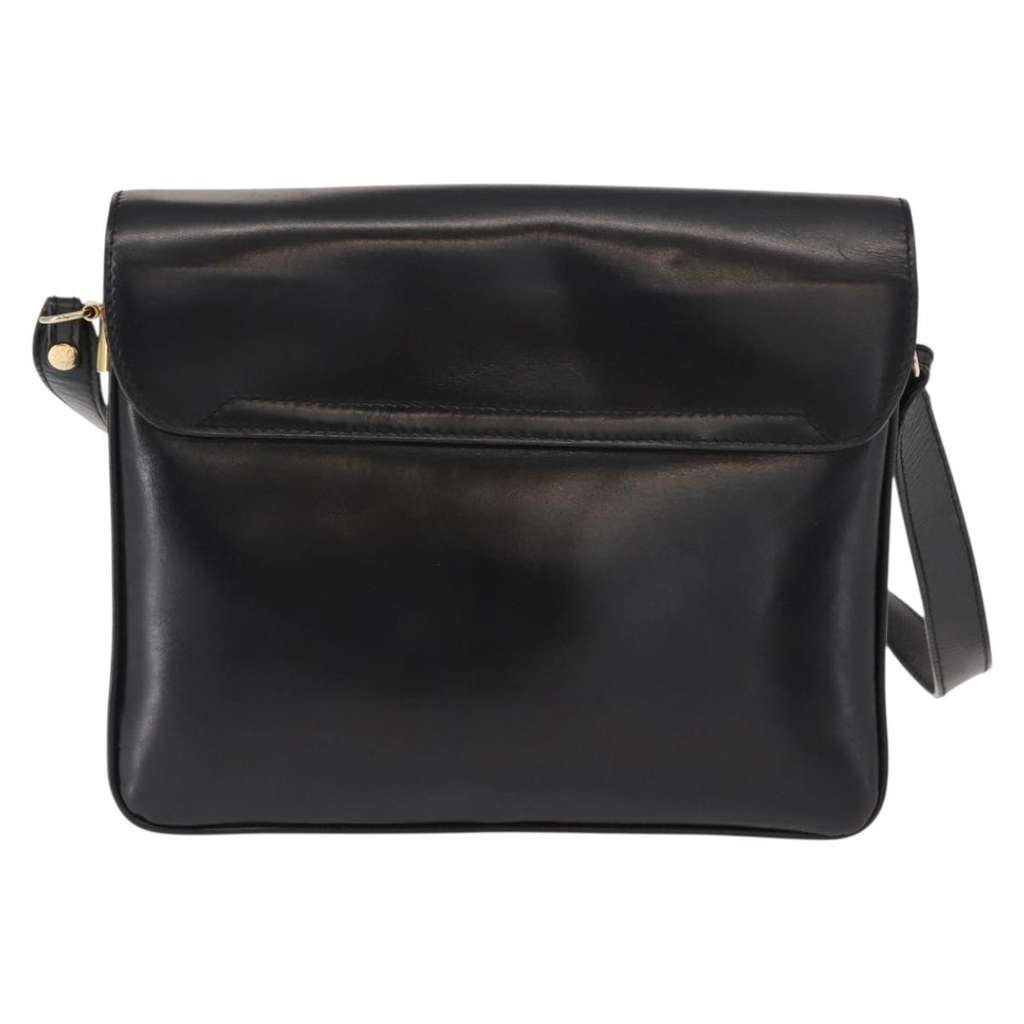 Celine Vintage Shoulder Bag Black Leather Good condition - Back View