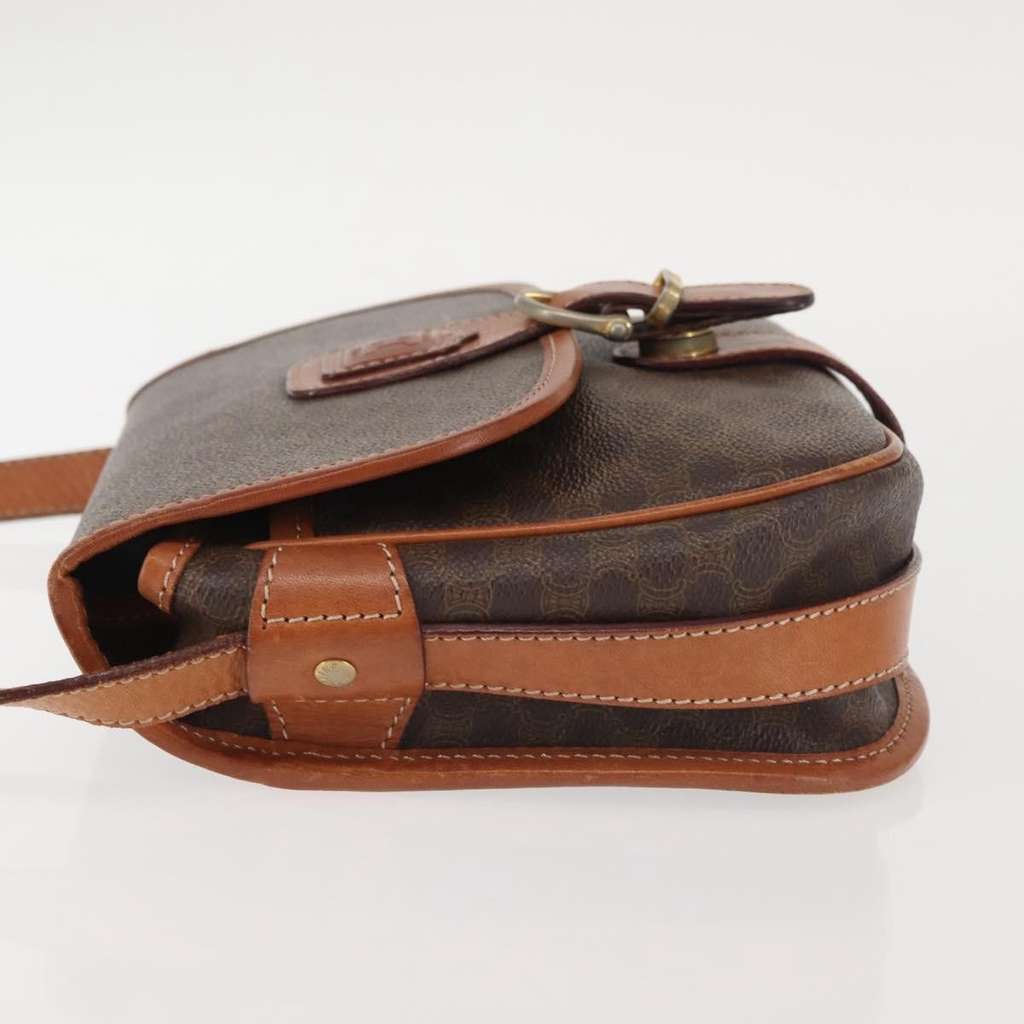 Celine Vintage Macadam Shoulder Bag Brown Fair condition - Model View