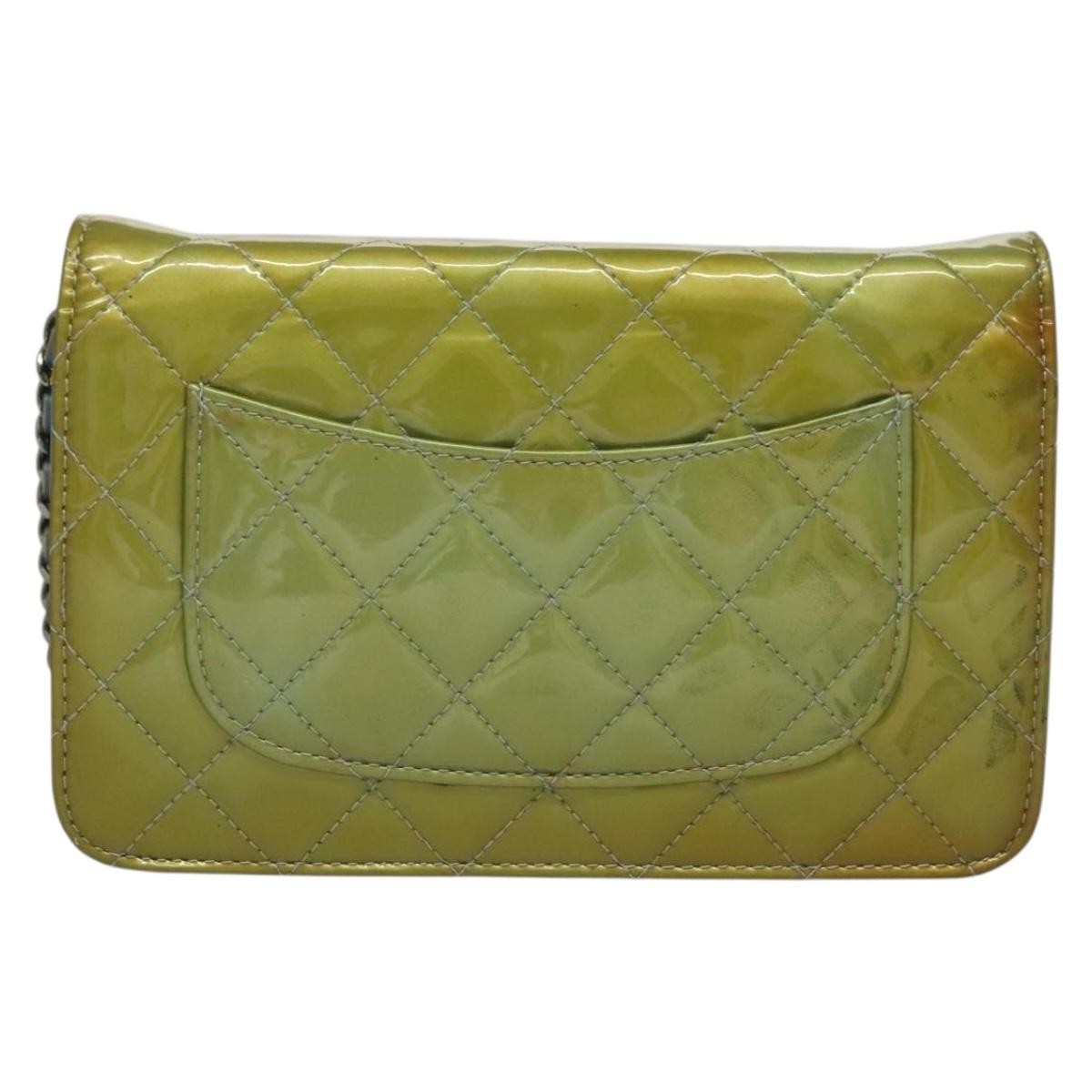 Chanel Wallet on Chain Green Fair condition - Back View