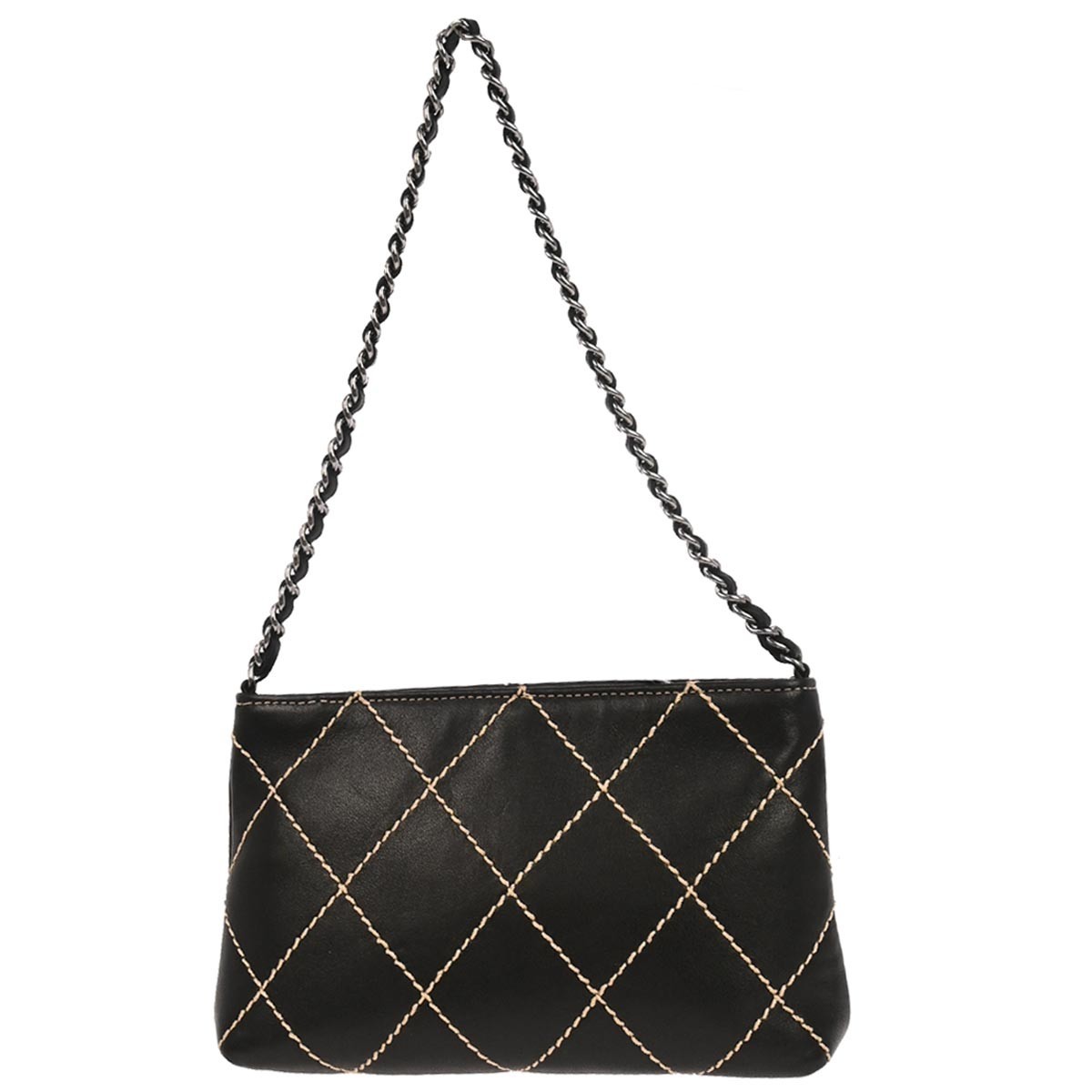 Chanel Surpique Clutch Black Good condition - Back View