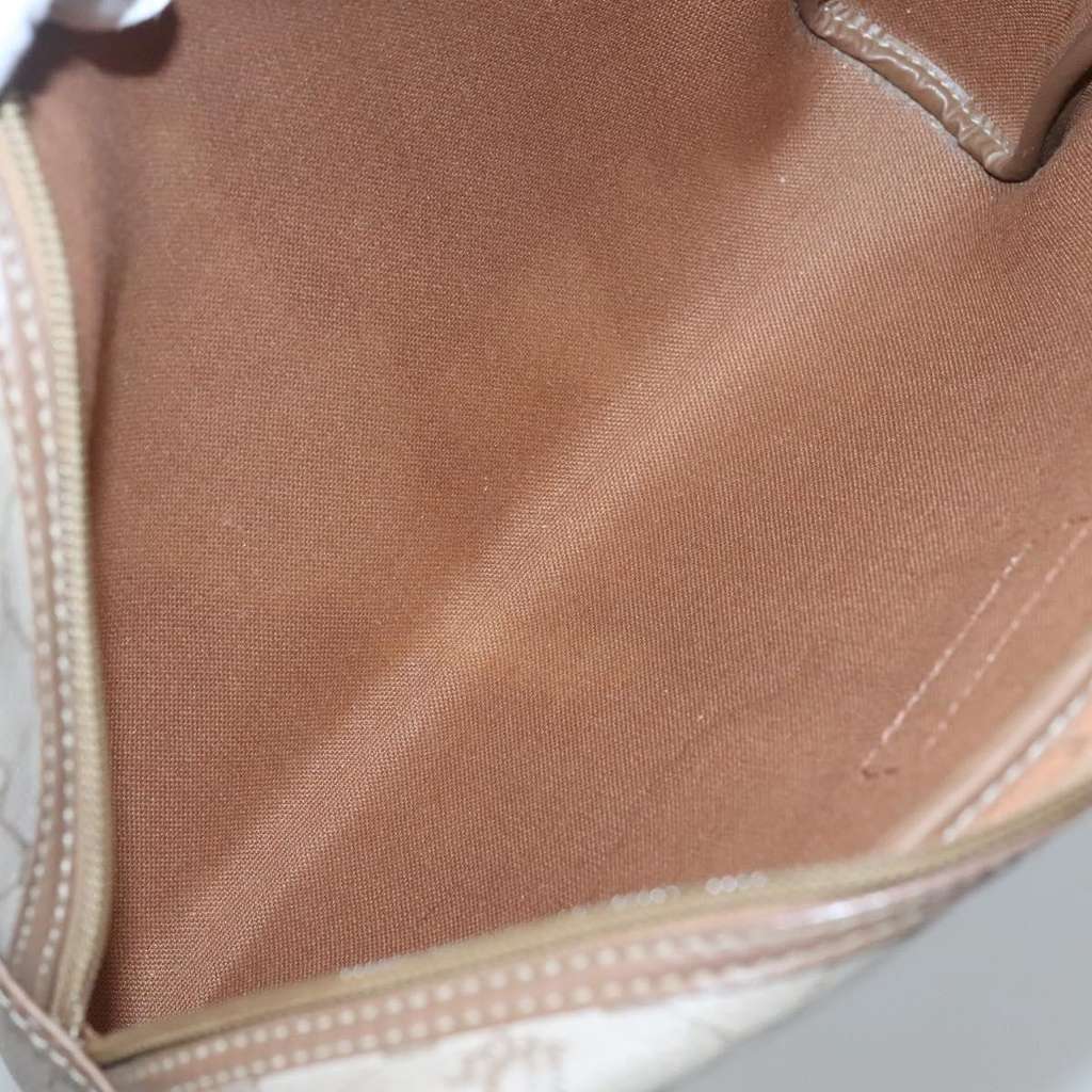 Christian Dior Vintage Honeycomb Zip Pouch Beige Canvas Good condition - Box View