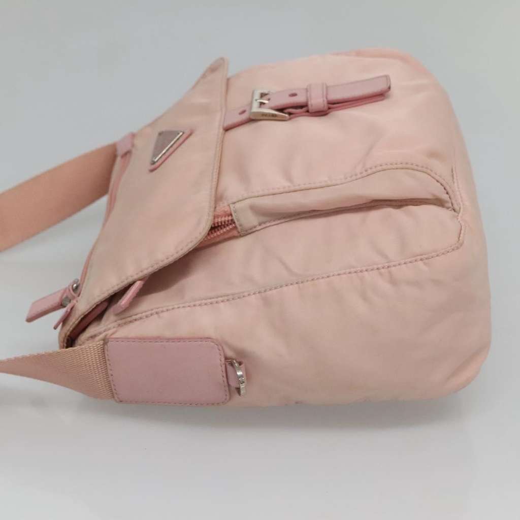 Prada Buckle Messenger Bag Pink Fair condition - Model View