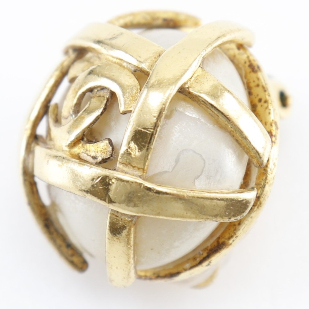 Chanel Vintage CC Earrings Gold Good condition - Box View