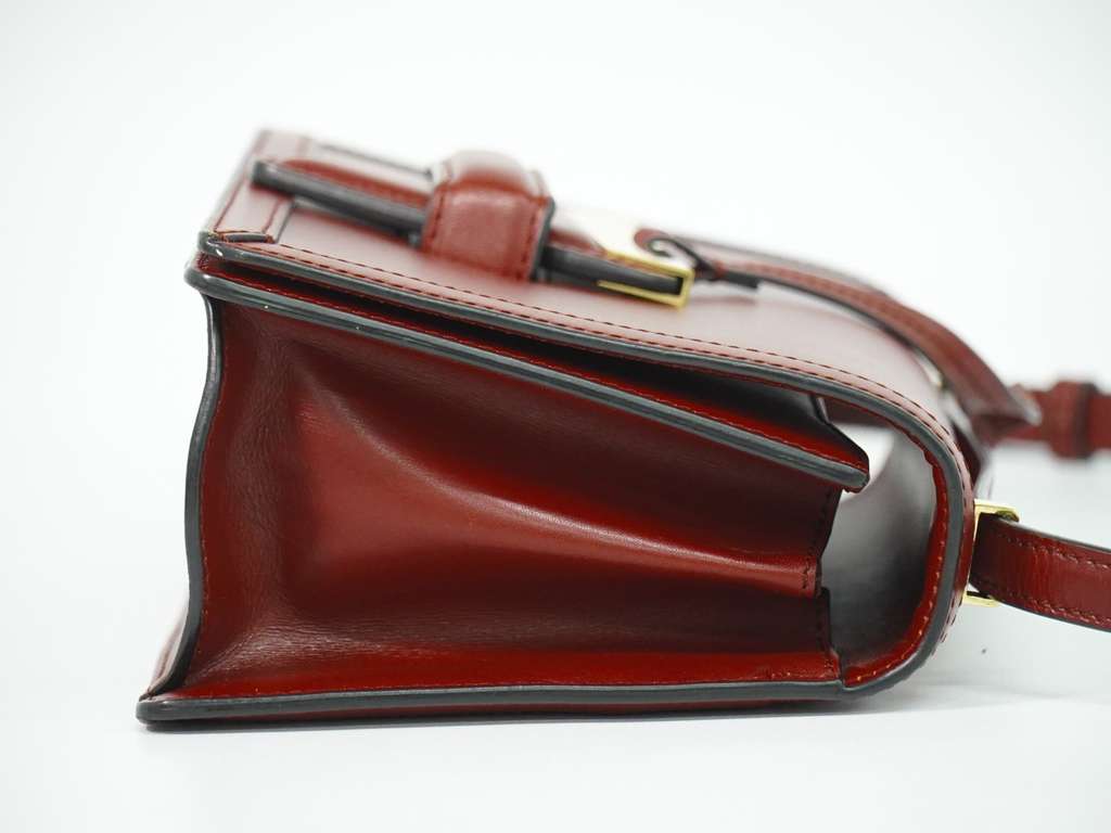 Loewe Barcelona Shoulder Bag Burgundy Leather Good condition - Inside View