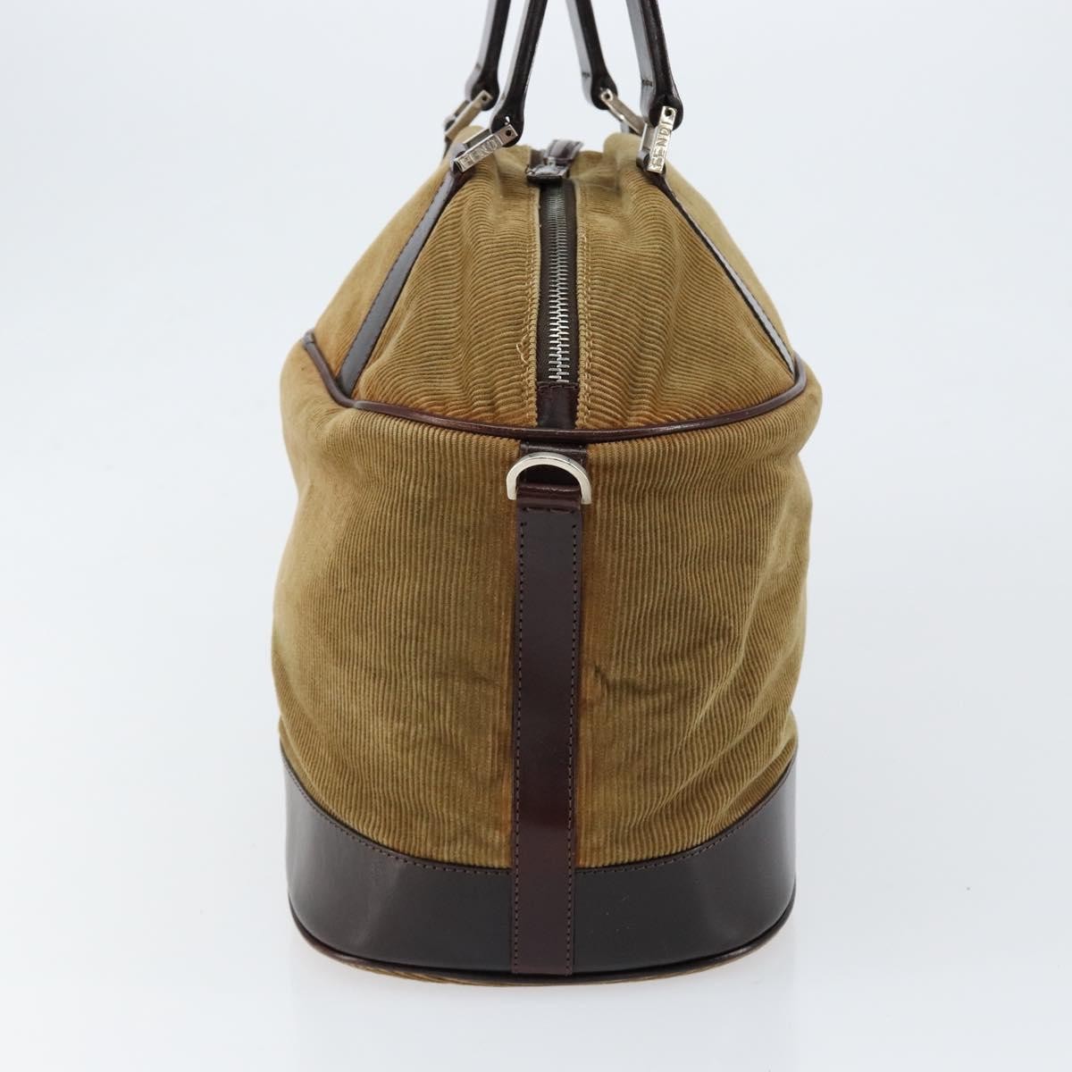 Fendi Vintage Top Handle Bag Beige Velvet Good condition - Model View