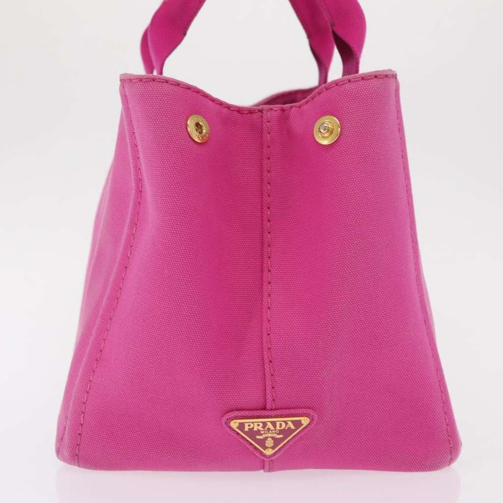 Prada Canapa Open Tote Pink Canvas Good condition - Model View