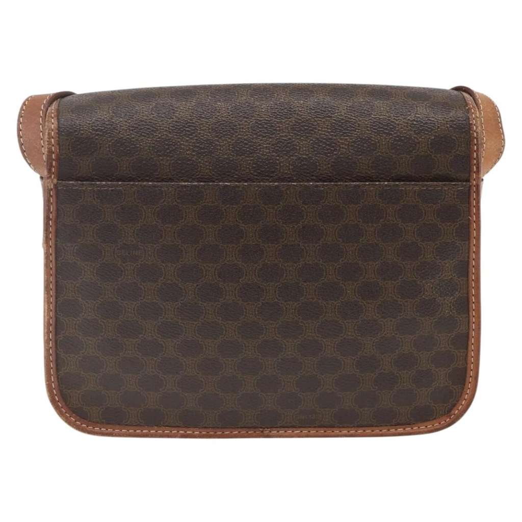 Celine Vintage Macadam Shoulder Bag Brown Fair condition - Back View