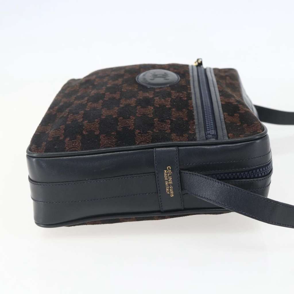 Celine C Macadam Shoulder bag Navy Suede Good condition - Model View