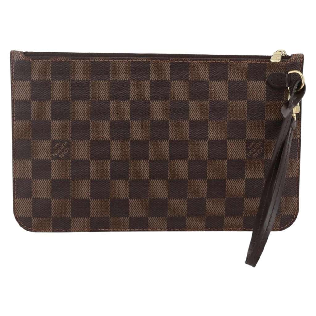 Louis Vuitton Neverfull Pochette Brown Canvas Good condition - Back View